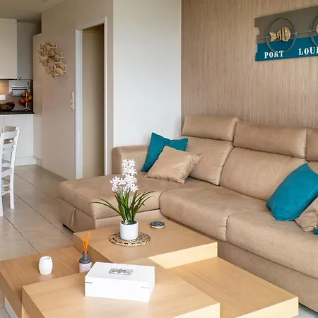 Ref 231 - Port-Louis Appartement Type 2 Pleine Vue Petite Mer Avec Terrasse, Parking Et Garage Dans Residence Recente Buitenkant foto